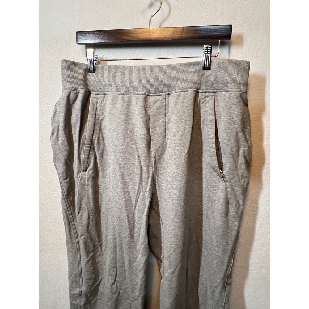 Lululemon Grey Jogger Sweatpants Size L Casual‎ Lounge Zip Pocket - Picture 11 of 12